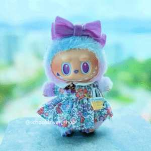 夏日紫色碎花裙造型(不包公仔)