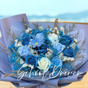 藍色玫瑰滿天星 (L Size)