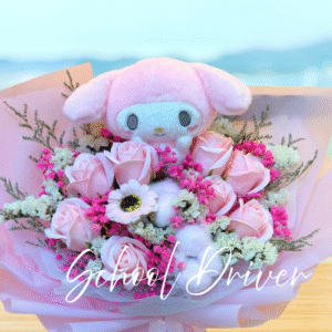 Melody 粉色玫瑰木棉花滿天星 (L Size)