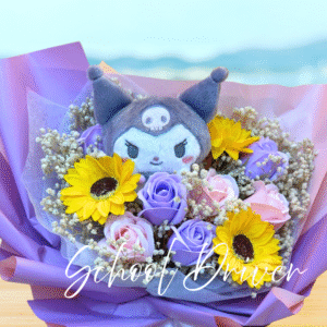 Kuromi 紫色玫瑰向日葵 (L Size)