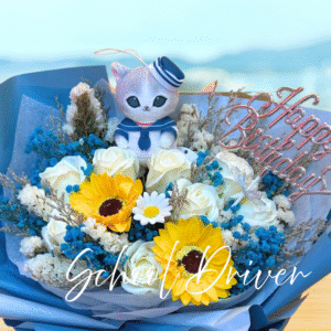 鯊魚貓 生日花束 (L Size)