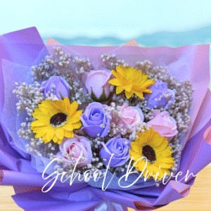 紫色玫瑰向日葵 (L Size)