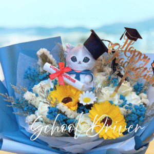 鯊魚貓 畢業花束 (L Size)