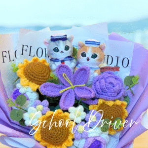 鯊魚貓 紫色太陽花 (L Size)