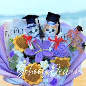 鯊魚貓 畢業花束 (L Size)