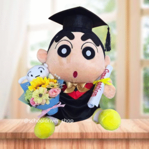正版蠟筆小新 畢業公仔 30CM  (不包手花)