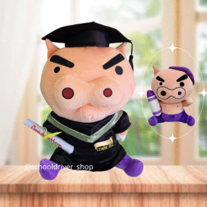 正版不理豬 畢業公仔 30CM (不包手花)