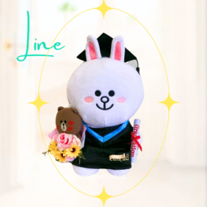 正版Line兔兔 畢業公仔 30CM  (不包手花)