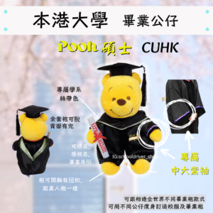 Pooh小熊維尼 香港中文大學畢業公仔30cm (豪華精緻版)