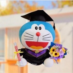 正版多啦A夢 畢業公仔 30CM  (不包手花)