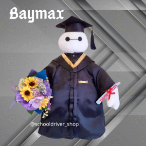 正版Baymax大白 畢業公仔 35CM  (不包手花)