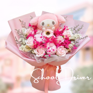 畢業花束 │ Melody 粉色玫瑰 │ 乾花