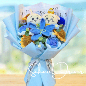 畢業花束 │ Usagi藍色太陽花 │ 客製化花束
